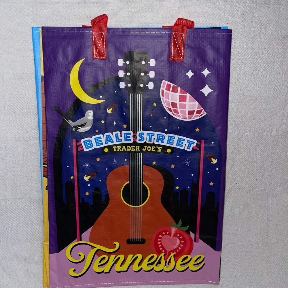 Trader Joe's Beale Street Tennessee Collectible Reusable Tote Bag NWT